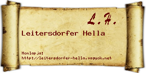 Leitersdorfer Hella névjegykártya
